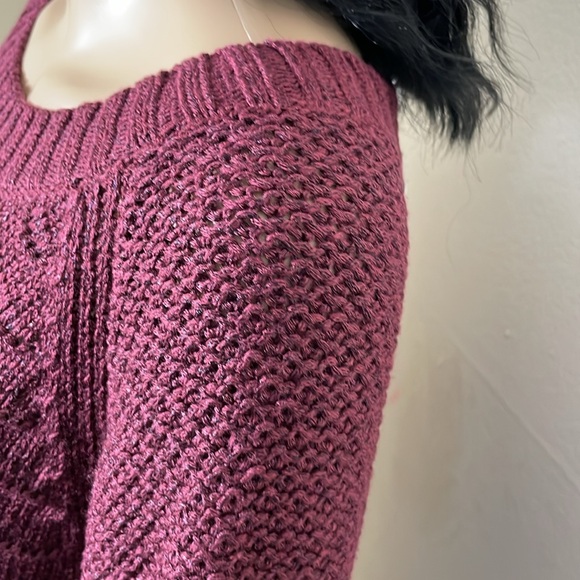 Sz 2XL women’s Calvin Klein Jeans knit sweater pullover burgundy crewneck - Picture 9 of 16